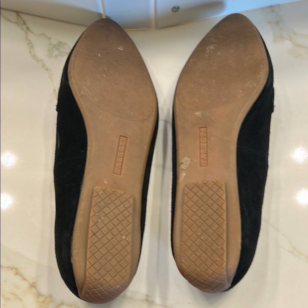 Talbots Black Suede Pointed Tassel Loafers - Picture 5 of 5